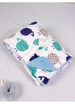 Kids' Whale Patterned Super Soft Plush Blanket